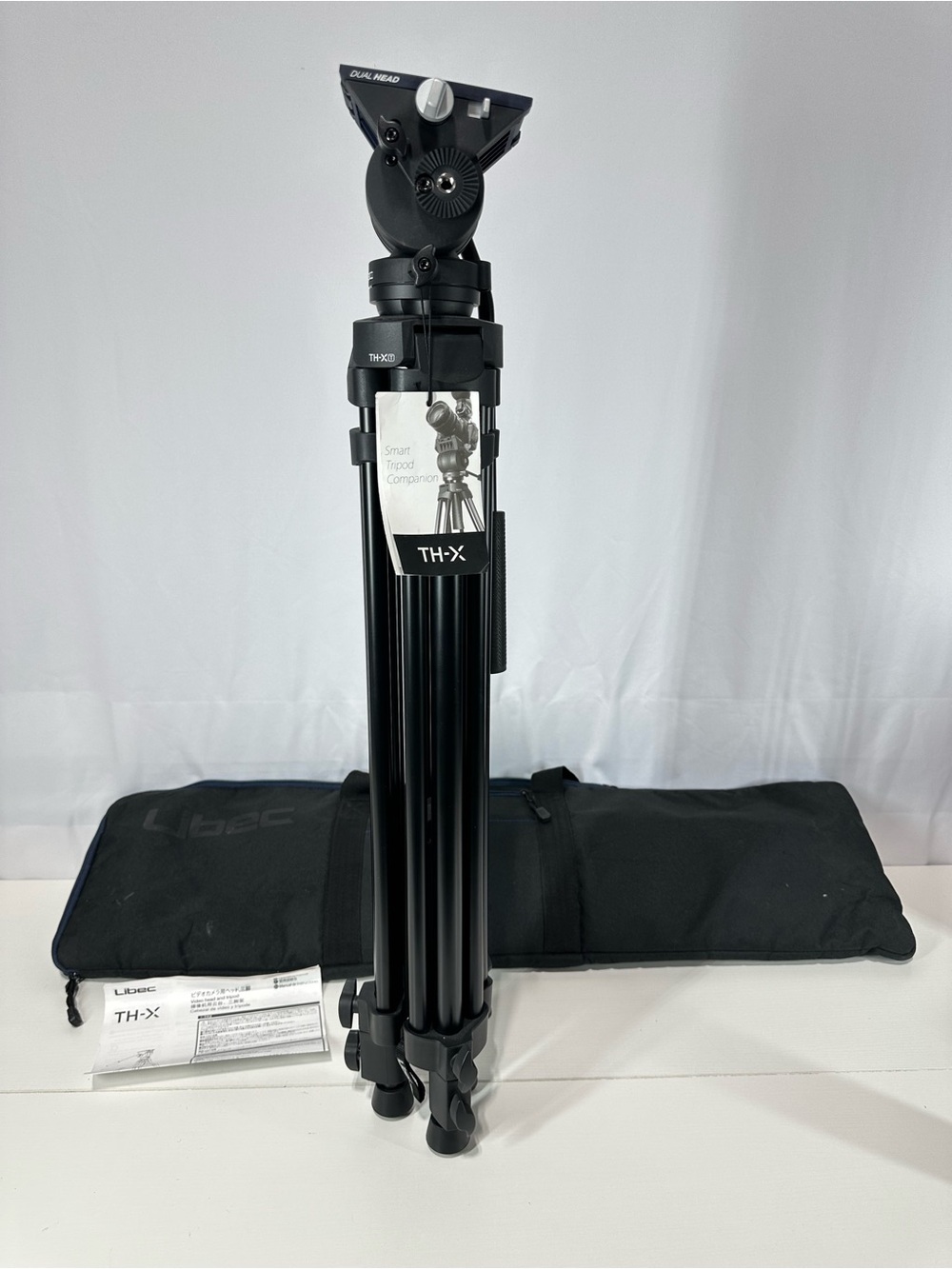 #544 LIBEC TH-X Tripod System Video Camera Head Tripod And Padded Case